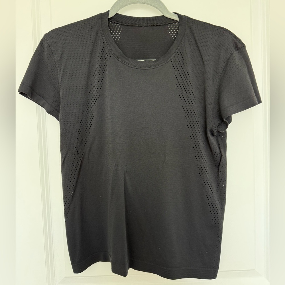 Lululemon Black Perforated T-Shirt